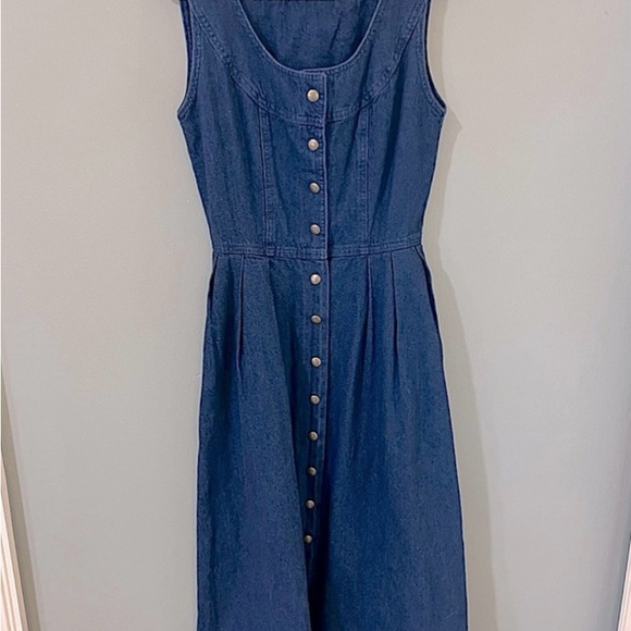 Woolrich Dresses & Skirts - Vintage Denim Sleeveless Button-Down Dress